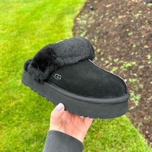 Brand new black UGG platform slippers